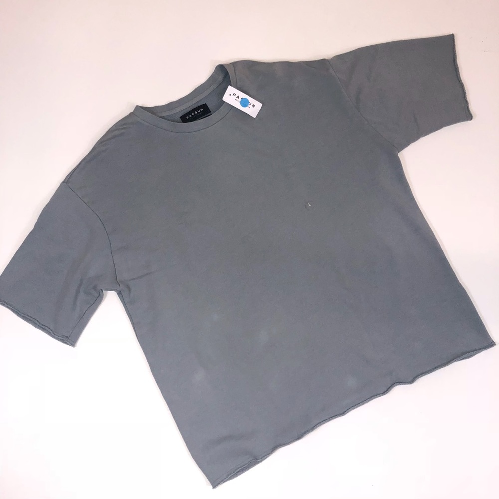 Short sleeve light blue sweater 0125